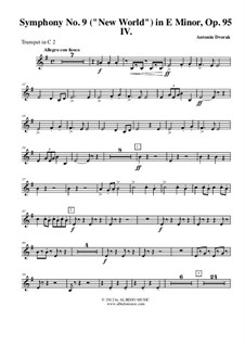 Movement IV: Trumpet in C 2 (transposed part) by Antonín Dvořák