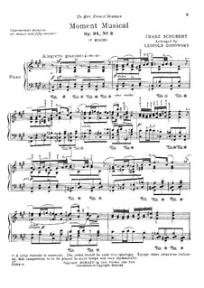 Six Musical Moments, D.780 Op.94: Musical moment No.3 (with fingering) by Franz Schubert