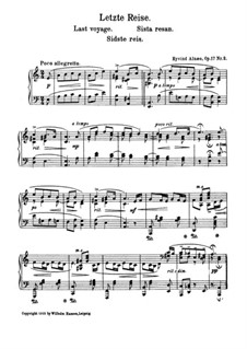 Sista resan (Last Voyage), Op.17 No.2: For piano by Eyvind Alnæs