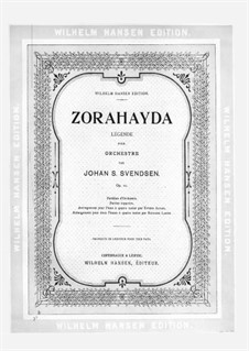 Zorahayda, Op.11: For piano four hands by Johan Svendsen