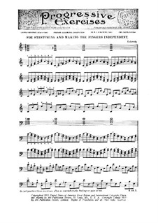 Progressive Exercises for Stretching and Making the Fingers Indepentent: Progressive Exercises for Stretching and Making the Fingers Indepentent by Leopold Godowsky