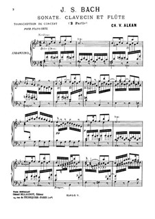 Sonata for Flute and Harpsichord No.2 in E Flat Major, BWV 1031: Siciliano. Arrangement for piano by Johann Sebastian Bach