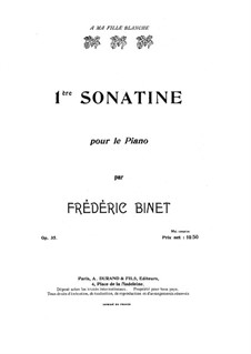 Sonatina No.1, Op.35: Sonatina No.1 by Frédéric-Augustin Binet