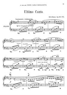 Four Pieces for Piano, Op.109: No.3 Ultimo Canto by Marco Enrico Bossi