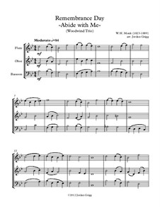Abide with Me: For woodwind trio by William Henry Monk
