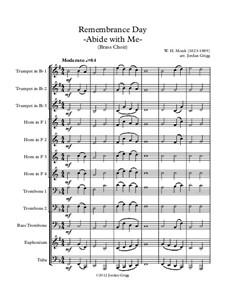 Abide with Me: For brass choir by William Henry Monk
