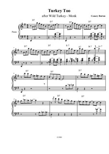 Turkey Too: Extended lead sheet (After Monk's Wild Turkey) by Canary Burton