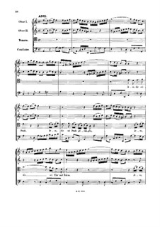 Uns ist ein Kind geboren, BWV 142: Aria, for harpsichord, oboe, cello and tenor by Johann Sebastian Bach