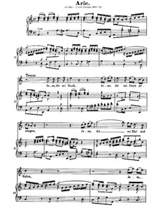 Uns ist ein Kind geboren, BWV 142: Aria, for tenor and piano by Johann Sebastian Bach