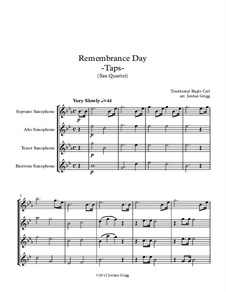 Taps: For saxophone quartet by Daniel Adams Butterfield