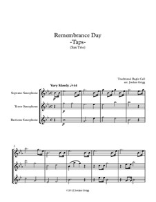 Taps: For saxophone trio by Daniel Adams Butterfield