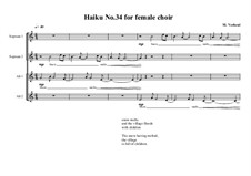 Haiku No.34 for female choir, MVWV 455: Haiku No.34 for female choir by Maurice Verheul