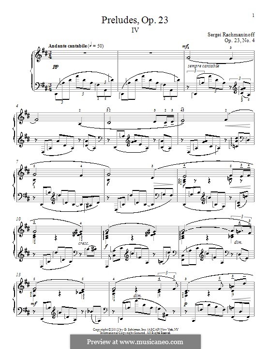 sergei rachmaninoff prelude in g-flat major