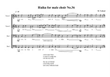 Haiku for male choir No.36, MVWV 457: Haiku for male choir No.36 by Maurice Verheul