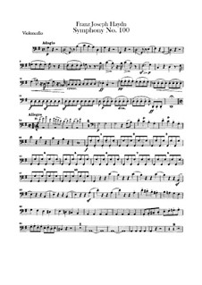 Symphony No.100 in G Major 'Militaire', Hob.I/100: Cello part by Joseph Haydn