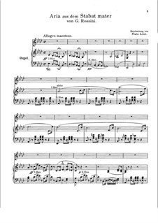 Stabat Mater: No.2 Cujus animam, for voice and organ by Gioacchino Rossini
