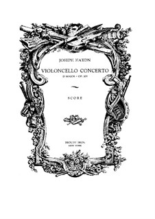 Concerto for Cello and Orchestra No.2 in D Major, Hob.VIIb/2: Full score by Joseph Haydn