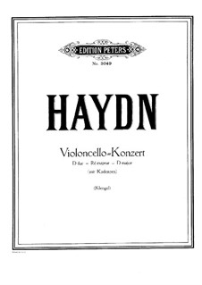 Concerto for Cello and Orchestra No.2 in D Major, Hob.VIIb/2: Version for cello and piano by Joseph Haydn
