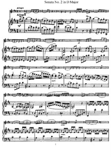 Sonata No.2 in D Major: Full score, Solo part by Joseph Haydn