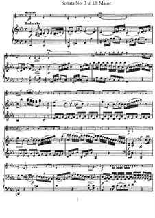 Sonata No.3 in E Flat Major: Full score, Solo part by Joseph Haydn