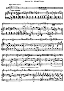 Sonata No.8 in G Major: Full score, Solo part by Joseph Haydn