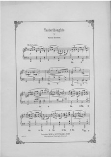 Yesterthoughts, Op.37: Yesterthoughts by Victor Herbert