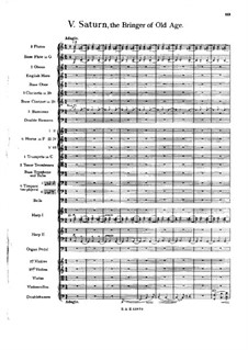 Complete Suite: Movement V – full score by Gustav Holst