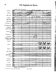 Complete Suite: Movement VII – full score by Gustav Holst
