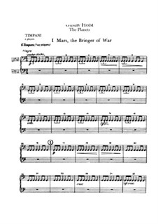 Complete Suite: Percussion parts by Gustav Holst