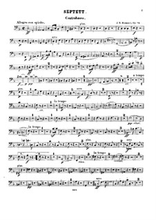 Septet No.1 in D Minor, Op.74: Double bass part by Johann Nepomuk Hummel