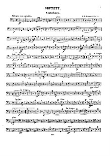 Septet No.1 in D Minor, Op.74: Double bass part by Johann Nepomuk Hummel
