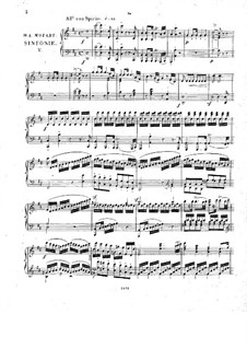 Symphony No.35 in D Major 'Haffner', K.385: Arrangement for piano by Wolfgang Amadeus Mozart