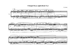 5 Simple pieces for piano: Eighth book No.1, MVWV 718 by Maurice Verheul