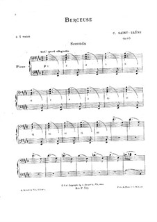 Berceuse, Op.105: First part, Second part by Camille Saint-Saëns