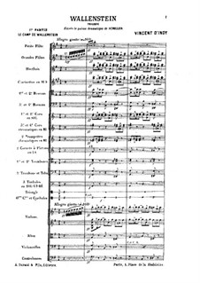 Wallenstein, Op.12: No.1 Le camp by Vincent d' Indy