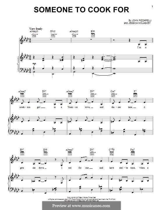 Someone to Cook for: For voice and piano (or guitar) by Jessica Molaskey