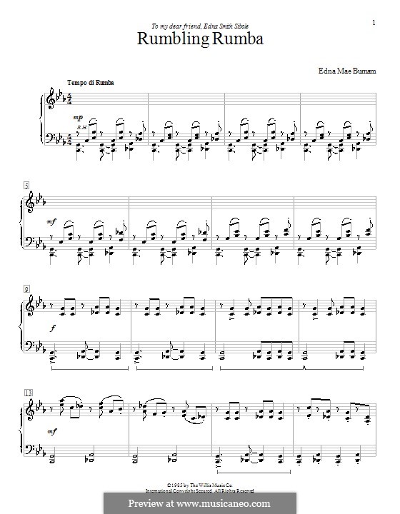 Rumbling Rumba: For piano by Edna Mae Burnam