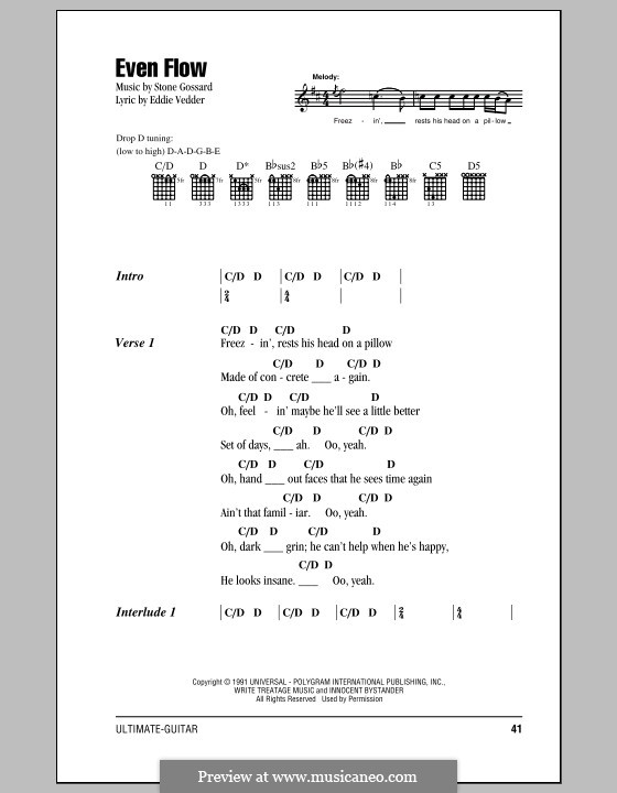 Even Flow (Pearl Jam): Lyrics and chords by Stone Gossard