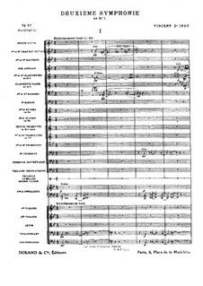 Symphony No.2, Op.57: Symphony No.2 by Vincent d' Indy