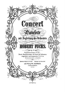 Piano Concerto, Op.27: For two pianos four hands – piano score by Robert Fuchs