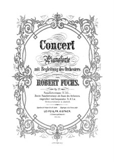 Piano Concerto, Op.27: For two pianos four hands – part by Robert Fuchs