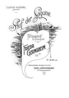Auf der Lagune. Phantasiestück for Piano, Op.71: Auf der Lagune. Phantasiestück for Piano by Friedrich Gernsheim
