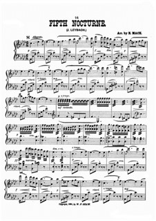 Nocturne No.5 in A Flat Major, Op.52: For piano by Joseph Leybach