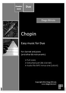 Chopin: Duo pack Bb. For piano and clarinet (or other Bb instruments) by Diego Minoia