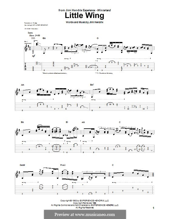 Little Wing: For guitar with tab by Jimi Hendrix