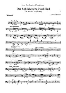 Des Knaben Wunderhorn (The Youth's Magic Horn): Cello part by Gustav Mahler