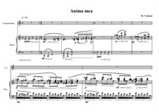 Songs for counter-tenor. No.0 Based on the psalm 'Anima mea', MVWV 56: Songs for counter-tenor. No.0 Based on the psalm 'Anima mea' by Maurice Verheul