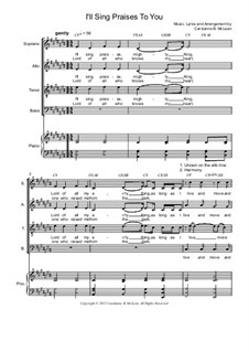 I'll Sing Praises To You: Piano-vocal score by Carolanne B. McLean