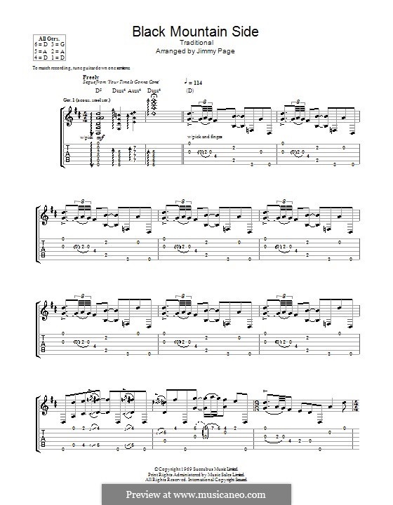 Black Mountain Rag: Guitar tab (Led Zeppelin) by folklore