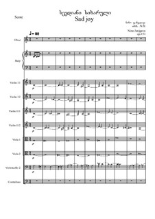 Concerto for Oboe, Harp and chamber orchestra, Op.51: Full score by Nino Janjgava